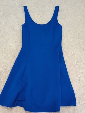 H&M Girls Royal Blue Scoop Neck A-Line Dress